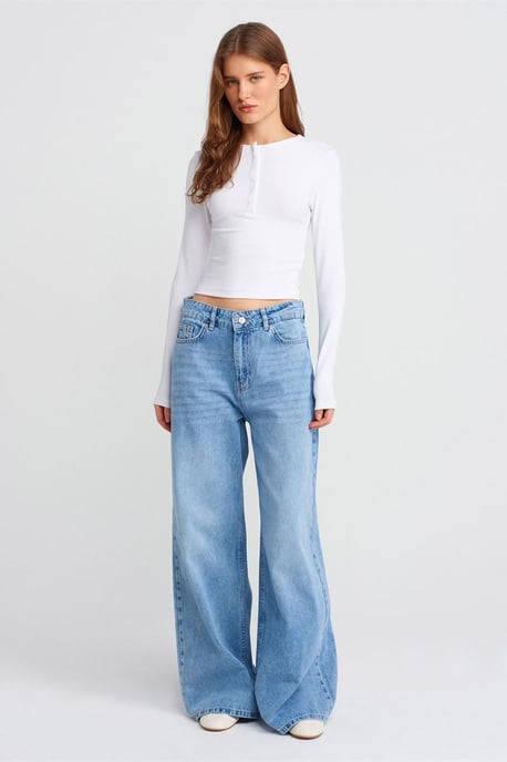 Slim Fit Langarm-Jerseybluse - Image 3