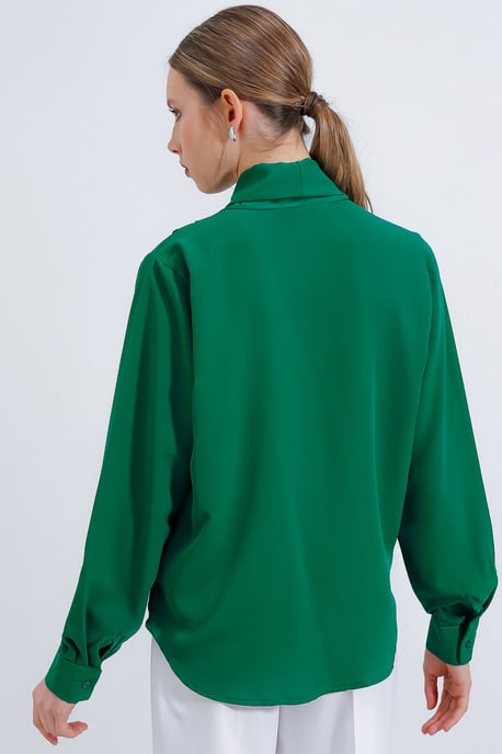 Schalkragen Bluse in lockerer Passform - Image 6