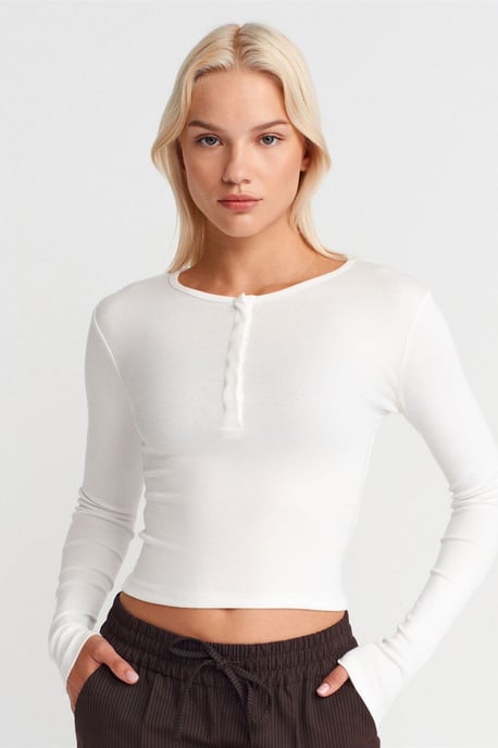 Slim Fit Langarm-Jerseybluse - Image 1