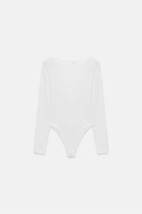 Schmal geschnittenes Bodysuit mit Bootsausschnitt - Image 5