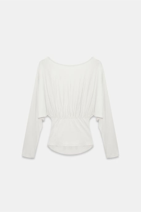 Schlanke Passform V-Ausschnitt Wickelbluse - Image 6