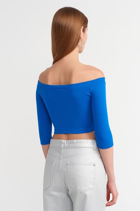 Damen Off-Shoulder Crop-Bluse - Image 2