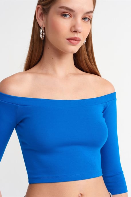 Damen Off-Shoulder Crop-Bluse - Image 4