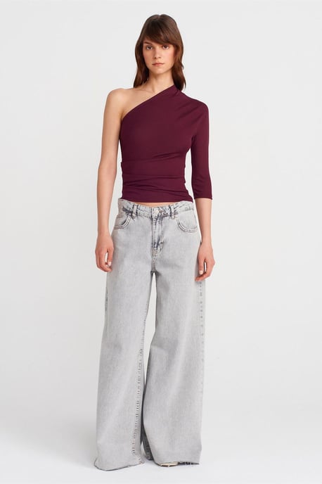 Schulterfreies Cut-out Slim-Fit Bluse - Image 4