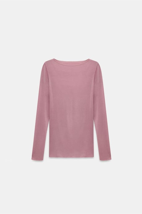 Slim Fit Boot-Ausschnitt Langarm Strickbluse - Image 6