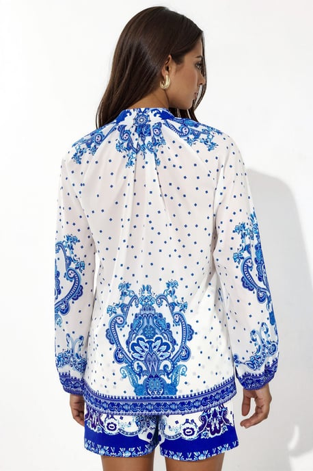 Paisley Woven Spielanzug mit Bindedetail - Image 3