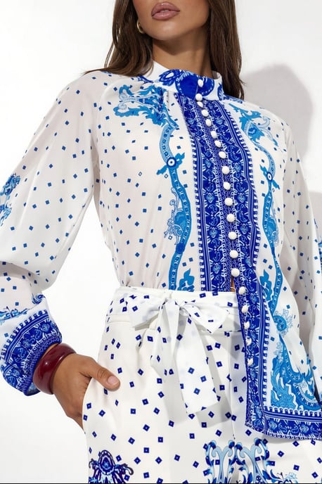 Paisley Woven Spielanzug mit Bindedetail - Image 4