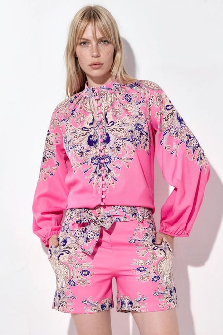 Paisley-gewebter Playsuit mit Bindungsdetail - Image 2
