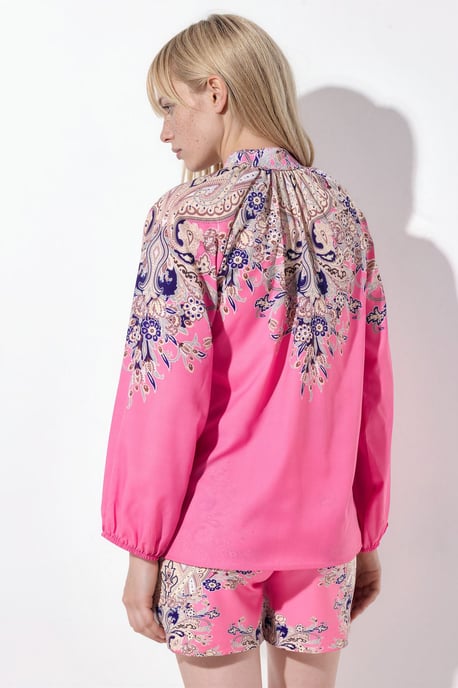 Paisley-gewebter Playsuit mit Bindungsdetail - Image 4