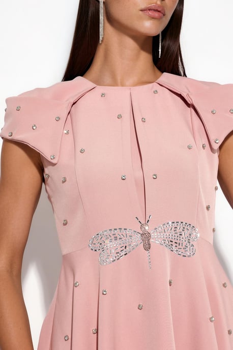 Damen A-Linien Mini Kleid mit Pailletten - Image 4