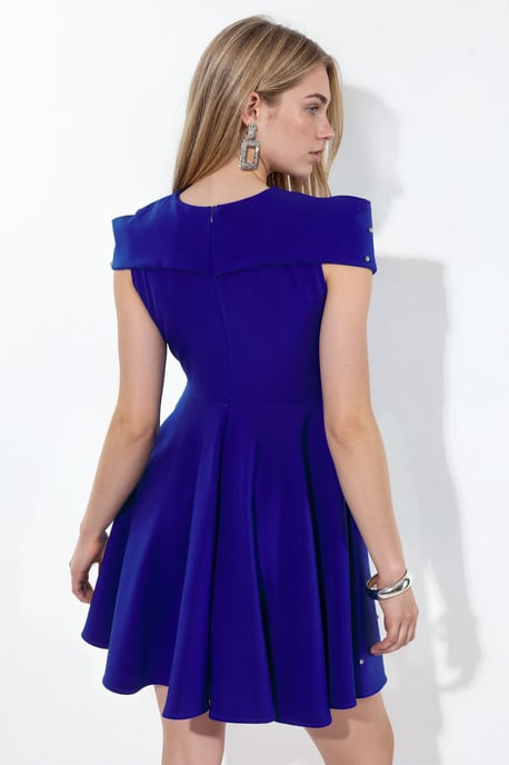 Damen A-Linien Mini Kleid mit Pailletten - Image 3