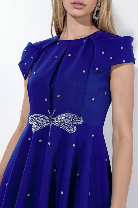 Damen A-Linien Mini Kleid mit Pailletten - Image 4