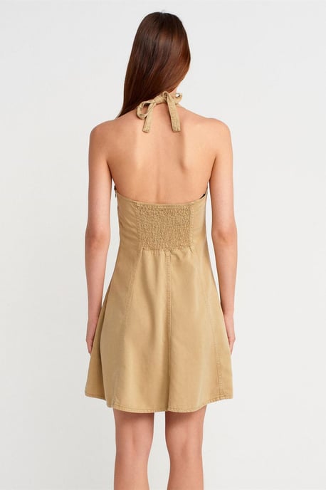 Halter Neck A-Linien Mini-Kleid - Image 2