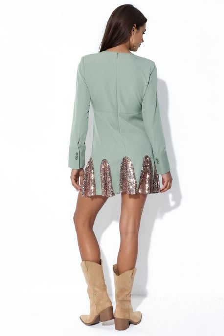 Pailletten Mini Skater Kleid - Image 3