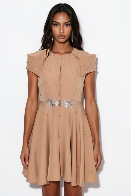 Damen A-Linien Mini-Kleid mit Pailletten - Image 5