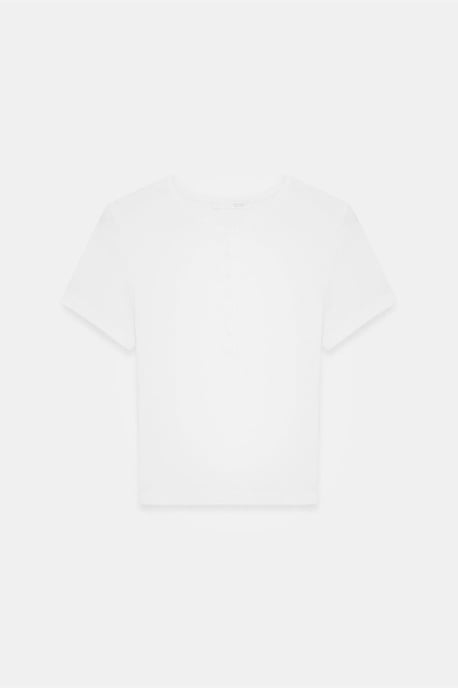 Slim Fit Crop-Jersey-Bluse - Image 4