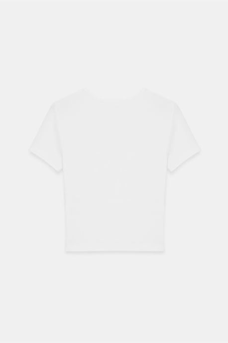 Slim Fit Crop-Jersey-Bluse - Image 5