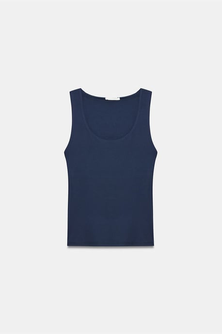 Ärmellose Slim-Fit Jersey-Bluse mit Quadrat-Ausschnitt - Image 5