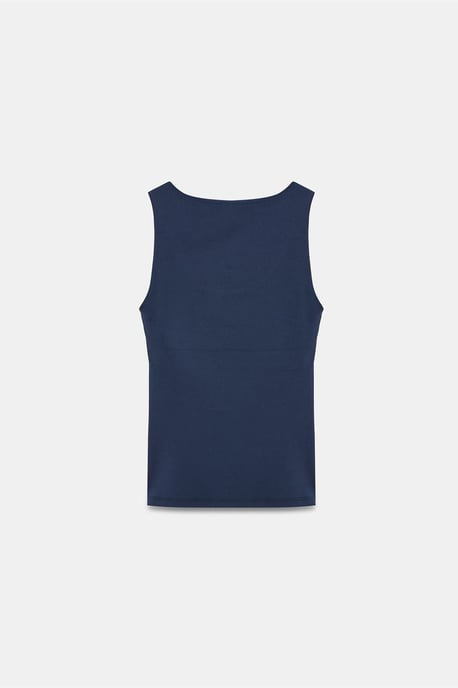 Ärmellose Slim-Fit Jersey-Bluse mit Quadrat-Ausschnitt - Image 6