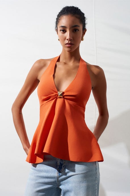 Nahtlose Halter-Peplum-Bluse - Image 4