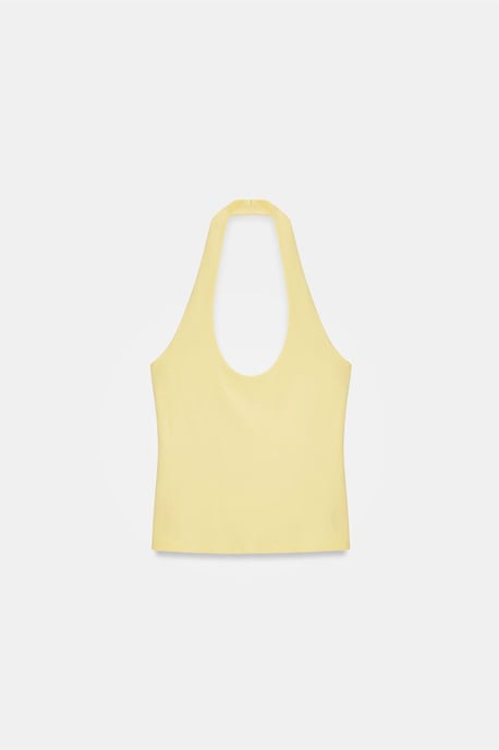 Halterneck Cut-Out Slim Fit Bluse - Image 5