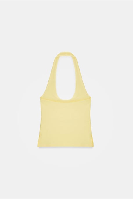 Halterneck Cut-Out Slim Fit Bluse - Image 6