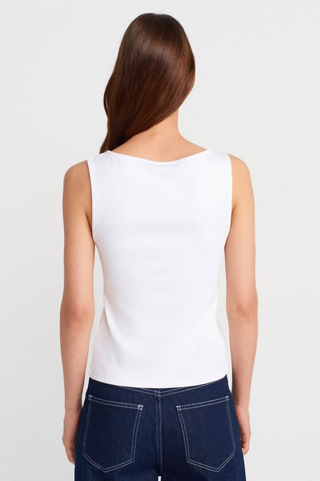 Ärmellose Slim-Fit Jersey-Bluse mit Reißverschluss - Image 2