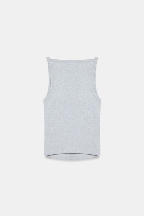 Rippene Baumwoll-Halterbluse - Image 6