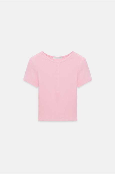 Slim Fit Crop-Jersey-Bluse - Image 5