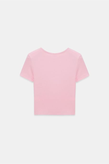 Slim Fit Crop-Jersey-Bluse - Image 6