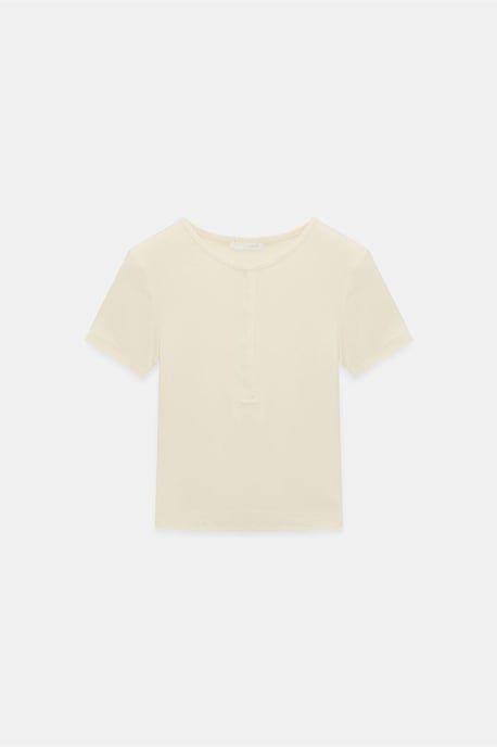 Slim Fit Crop-Jersey-Bluse - Image 5