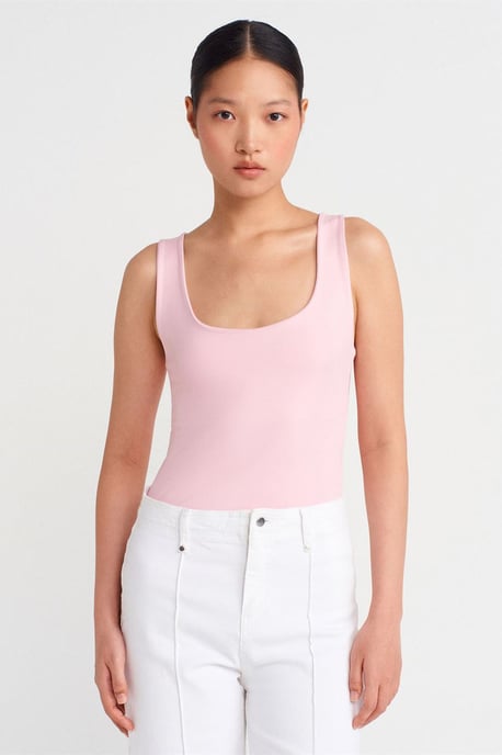 Ärmellose Slim-Fit Jersey-Bluse mit Quadrat-Ausschnitt - Image 1