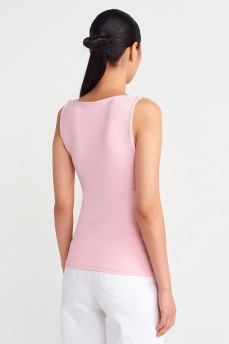 Ärmellose Slim-Fit Jersey-Bluse mit Quadrat-Ausschnitt - Image 2