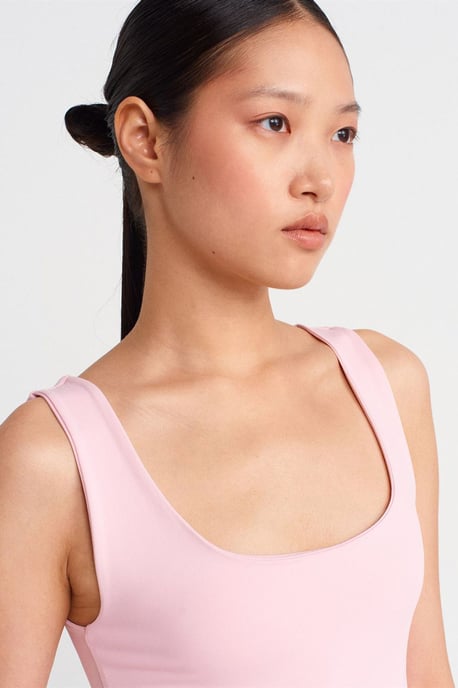 Ärmellose Slim-Fit Jersey-Bluse mit Quadrat-Ausschnitt - Image 3
