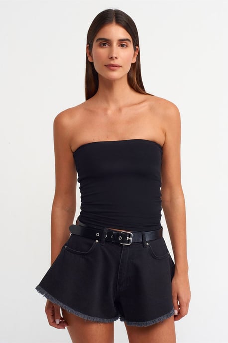 Trägerlose Bodycon Bandeau-Bluse - Image 1