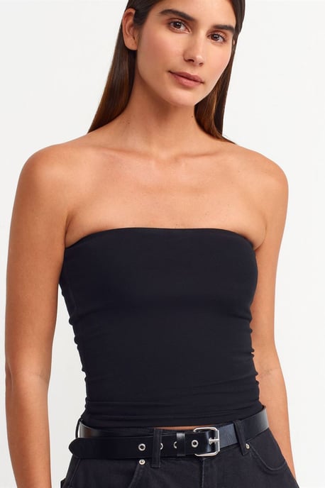 Trägerlose Bodycon Bandeau-Bluse - Image 3