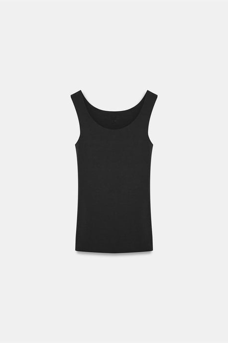 Taillierte ärmellose Baumwollmischung Cami-Bluse - Image 5