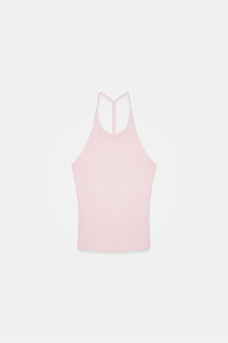Schlanke Passform Halterneck Jersey Bluse - Image 5