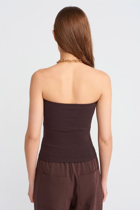 Trägerlose Bodycon Bandeau-Bluse - Image 2