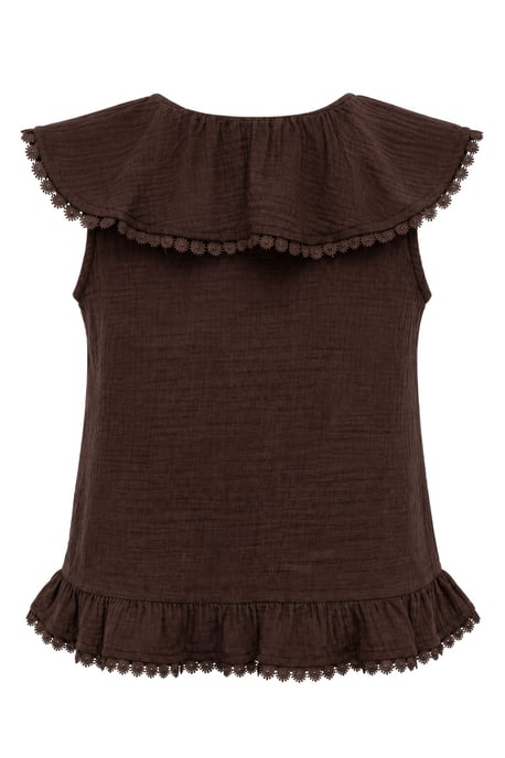 Baumwoll V-Ausschnitt Ärmellose Bluse - Image 3