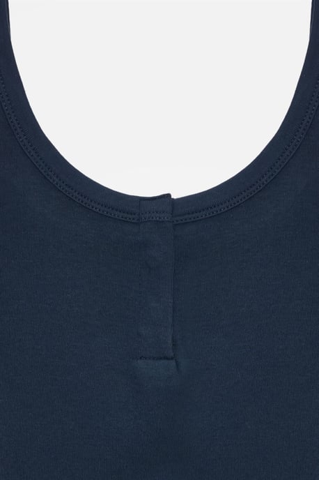 Dilvin Geripptes Cropped Cami-Top für Damen - Marineblau - Image 6