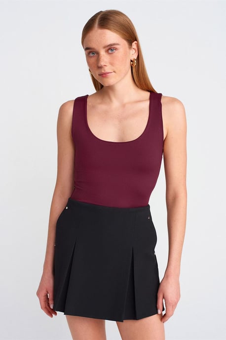 Ärmellose Slim-Fit Jersey-Bluse mit Quadrat-Ausschnitt - Image 1