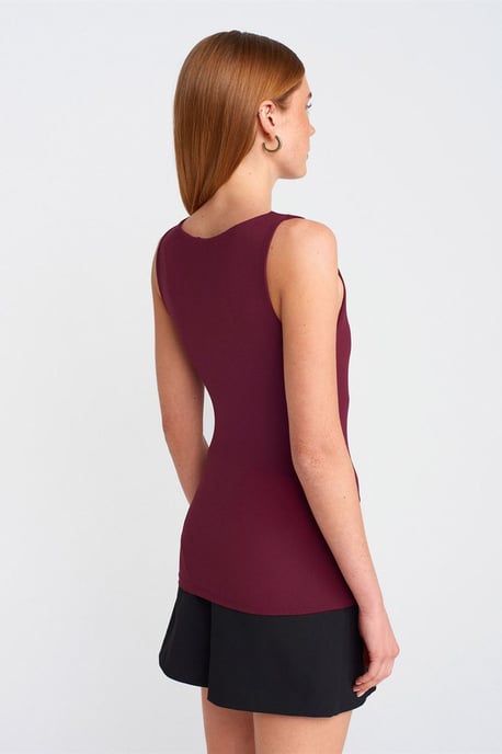 Ärmellose Slim-Fit Jersey-Bluse mit Quadrat-Ausschnitt - Image 2