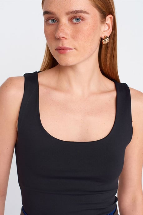 Ärmellose Slim-Fit Jersey-Bluse mit Quadrat-Ausschnitt - Image 4