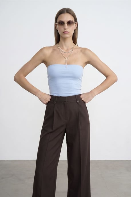 Trägerlose Bodycon Bandeau-Bluse - Image 3