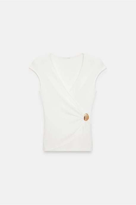 Damen Slim Fit Wickelbluse - Image 6