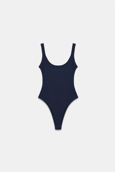 Ärmelloser gerippter Baumwollmischung Body - Image 5
