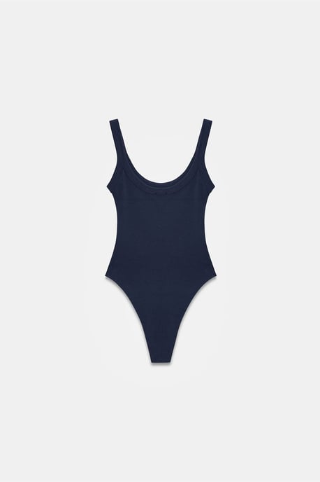 Ärmelloser gerippter Baumwollmischung Body - Image 6