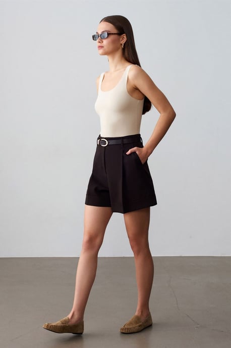 Taillierte ärmellose Baumwollmischung Cami-Bluse - Image 5