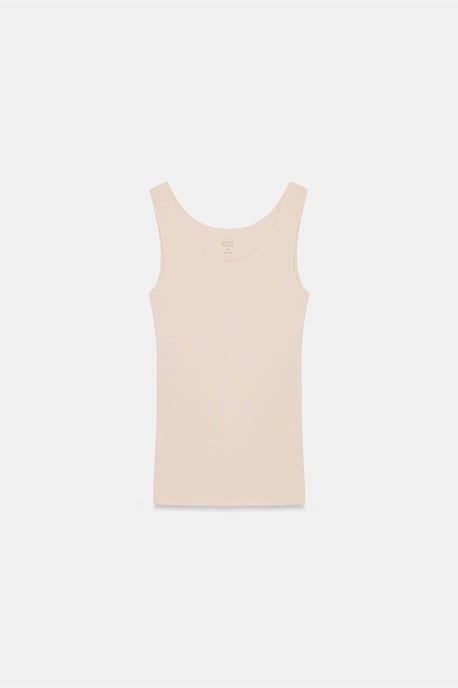 Taillierte ärmellose Baumwollmischung Cami-Bluse - Image 6